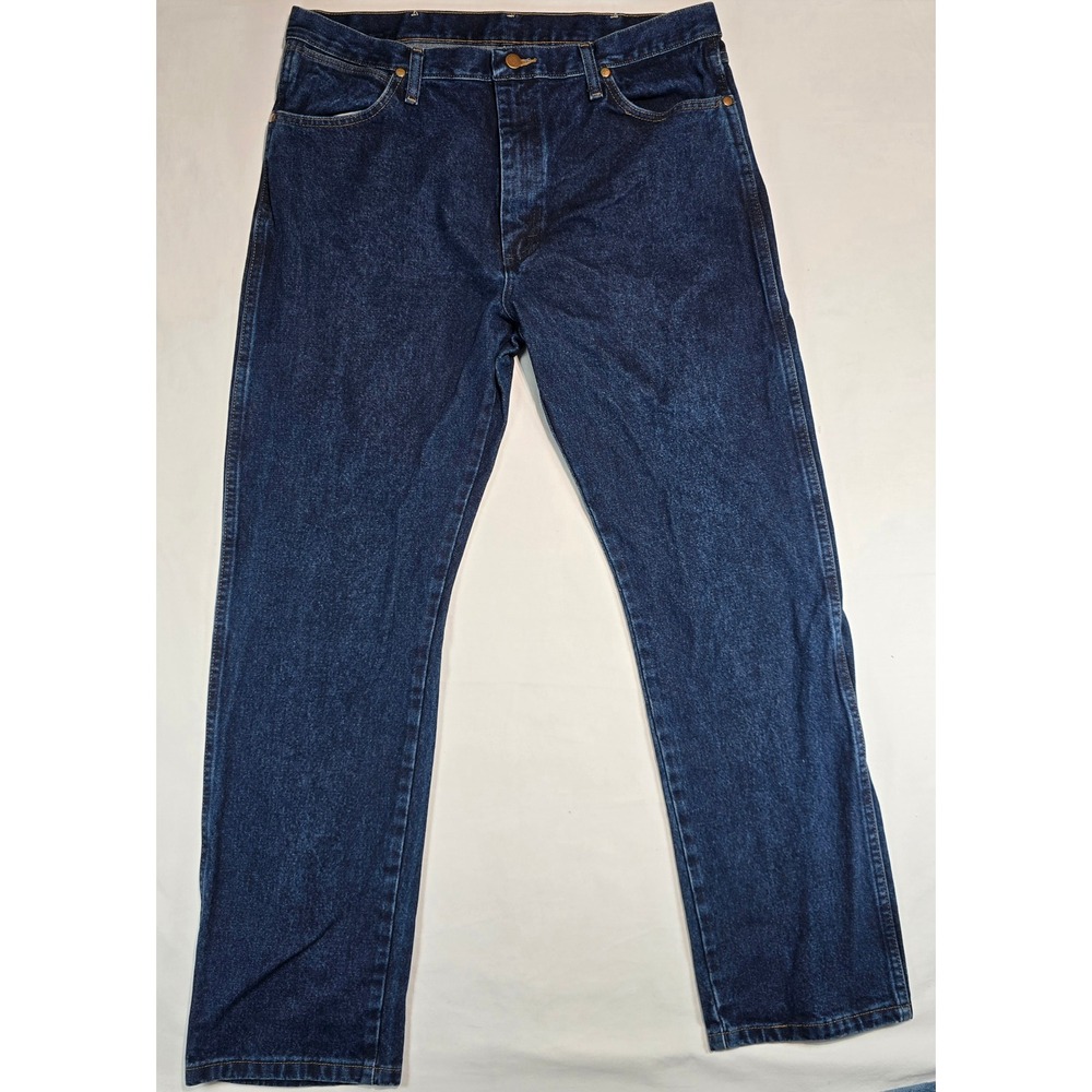 Wrangler Cowboy Cut Relaxed Fit Jeans Mens 36x32 Dark Wash Denim 103MWZDD